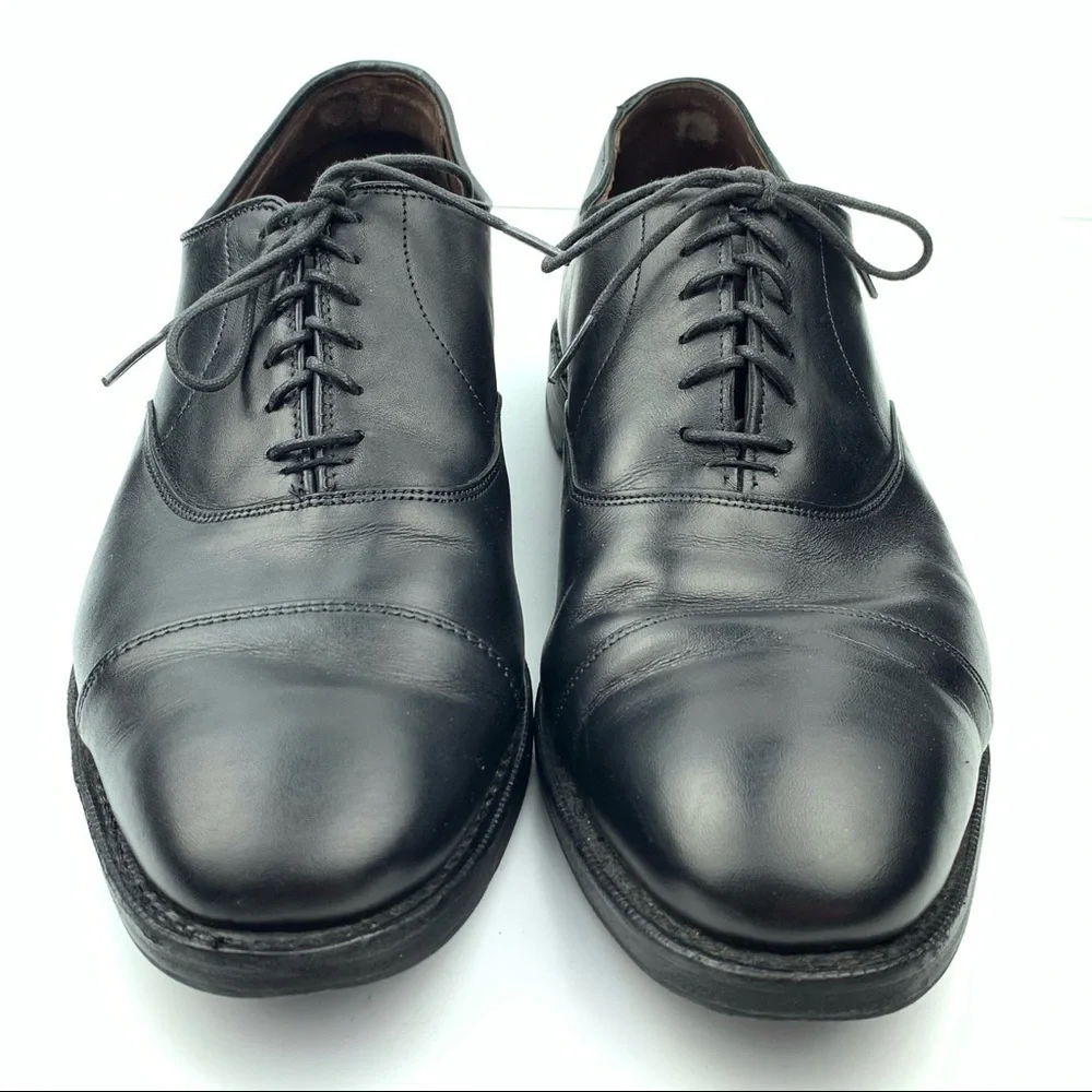 Allen Edmonds Hopkinson mens cap toe oxfords size 13 D black calfskin leather